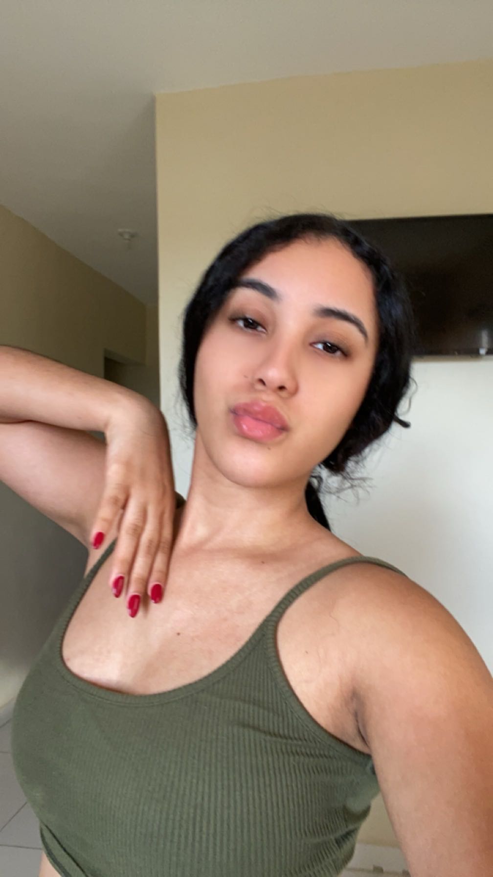 Adult woman ready for a live one-on-one video chat